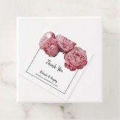 Elegant roze Roses Wedding Gift Bedankjes Labels (In situ)