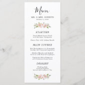 Elegant roze Roses Wedding Menu (Voorkant)