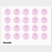 Elegant Roze Roze Baby shower Envelop Sticker (Vel)