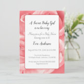 Elegant Roze Roze Baby shower Invitation Kaart (Staand voorkant)