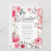 Elegant Roze Roze Bloemen Tuin Vrijgezellenfeest Kaart (Voorkant)