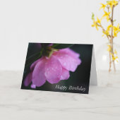 Elegant roze roze dicht bij elkaar met Dew Happy B Kaart (Gele Bloem)