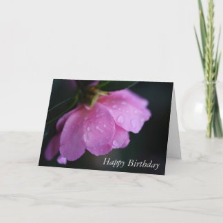 Elegant roze roze dicht bij elkaar met Dew Happy B Kaart