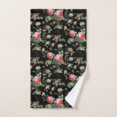 Elegant  Roze Roze Floral Bad Handdoek (Handdoek)
