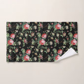 Elegant  Roze Roze Floral Bad Handdoek (Handdoek)
