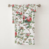 Elegant Roze Roze Floral Bad Handdoek (Insitu)