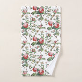 Elegant  Roze Roze Floral Bad Handdoek (Handdoek)