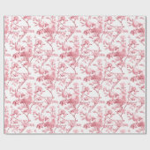 Elegant  Roze Roze Floral Cadeaupapier (Vlak)