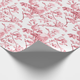 Elegant  Roze Roze Floral Cadeaupapier