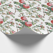 Elegant  Roze Roze Floral Cadeaupapier (Hoek)