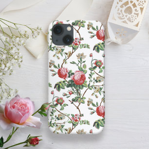 Elegant Roze Roze Floral iPhone 13 Hoesje