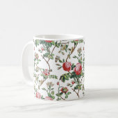 Elegant  Roze Roze Floral Koffiemok (Voorkant links)