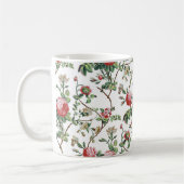 Elegant  Roze Roze Floral Koffiemok (Links)