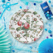 Elegant  Roze Roze Floral Papieren Bordje (Feest)