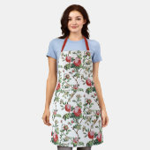 Elegant  Roze Roze Floral Schort (Gedragen)