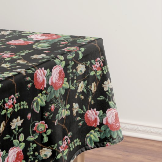 Elegant  Roze Roze Floral Tablecloth Tafelkleed (Voorbeeld)