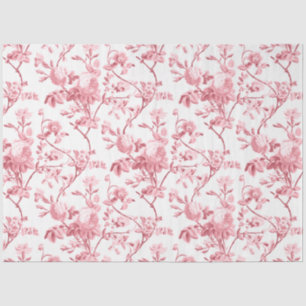 Elegant  Roze Roze Floral Tissuepapier