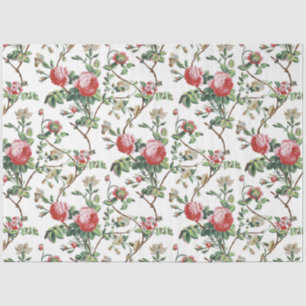 Elegant  Roze Roze Floral Tissuepapier