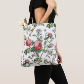 Elegant  Roze Roze Floral Tote Bag (Dichtbij)