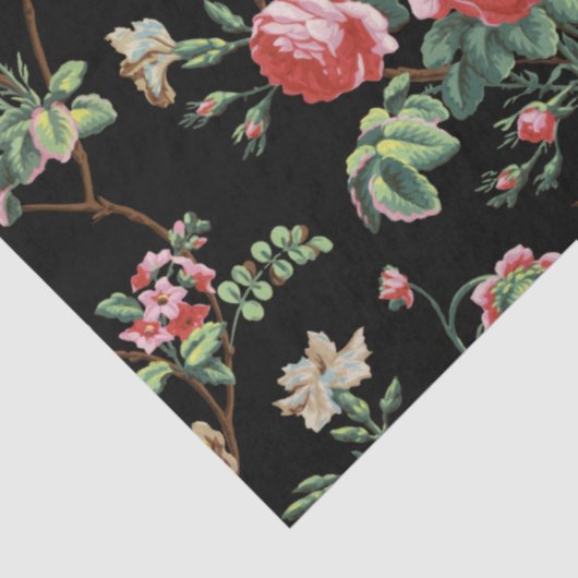 Elegant Roze Roze Floral Weefpapier Tissuepapier (Detail)