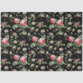 Elegant Roze Roze Floral Weefpapier Tissuepapier (Voorkant)