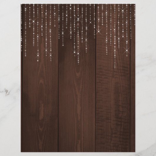 Elegant roze roze floral wood kookbook divider (Achterkant)