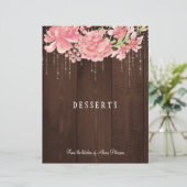 Elegant roze roze floral wood kookbook divider (Staand voorkant)