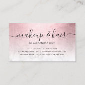 Elegant roze roze gouden marmer visitekaartje (Achterkant)