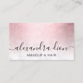 Elegant roze roze gouden marmer visitekaartje (Voorkant)