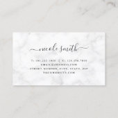 Elegant roze roze gouden schaar haar visitekaartje (Achterkant)