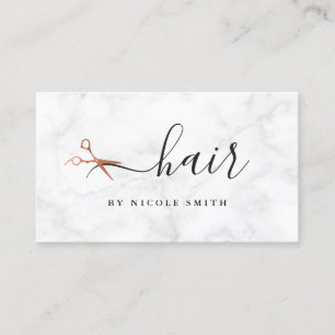 Elegant roze roze gouden schaar haar visitekaartje