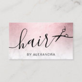 Elegant roze roze goudschaar visitekaartje (Voorkant)