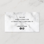 Elegant roze roze goudschaar visitekaartje (Achterkant)