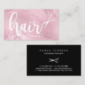 Elegant roze roze goudschaar visitekaartje (Voorkant / Achterkant)