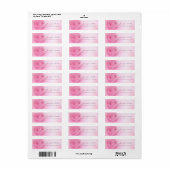 Elegant roze roze handgeschreven Script-Sjabloon Etiket (Full Sheet)