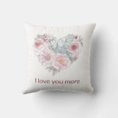 Elegant Roze Roze Modern Chic Heart Script Kussen (Achterkant)