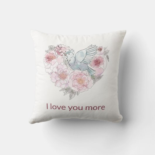 Elegant Roze Roze Modern Chic Heart Script Kussen (Achterkant)