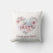 Elegant Roze Roze Modern Chic Heart Script Kussen (Voorkant)