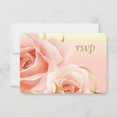 Elegant roze roze ontwerp Aangepaste RSVP-kaarten RSVP Kaartje (Voorkant)