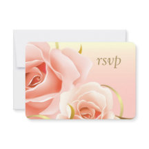 Elegant roze roze ontwerp Aangepaste RSVP-kaarten