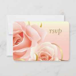 Elegant roze roze ontwerp Aangepaste RSVP-kaarten RSVP Kaartje
