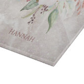 Elegant Roze Roze Pioen Bloemen Marmer Snijplank (Hoek)