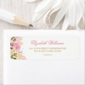 Elegant Roze Roze retour adreslabel Etiket (Insitu)