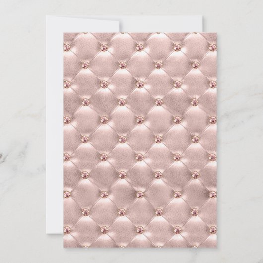 Elegant roze roze rode witte parels Baby shower in Kaart (Achterkant)