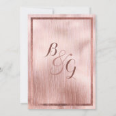 Elegant roze roze roodbruine borstels Datum Kaart (Achterkant)