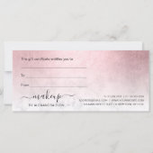 Elegant roze roze roodbruine marmer make-up kunste (Achterkant)