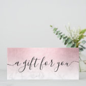 Elegant roze roze roodbruine marmer make-up kunste (Staand voorkant)