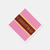 Elegant roze roze roodwitte rotsstrips servet (Hoek)