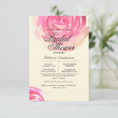 Elegant roze roze roze afdrukken kaart (Staand voorkant)