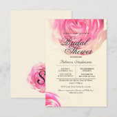 Elegant roze roze roze afdrukken kaart (Voorkant / Achterkant)